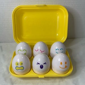 Tomy Egg Shapes & Color Sorter Fun Learning Toy Chicks Inside Eggs Vintage 1993